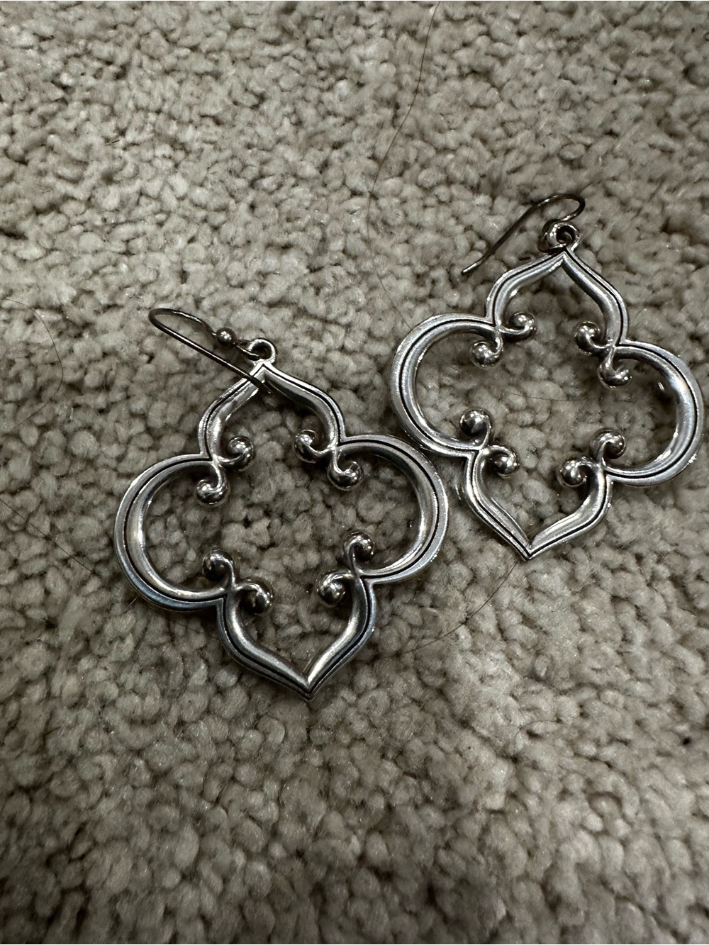 Brighton Silver Quatrefoil Drop Earrings